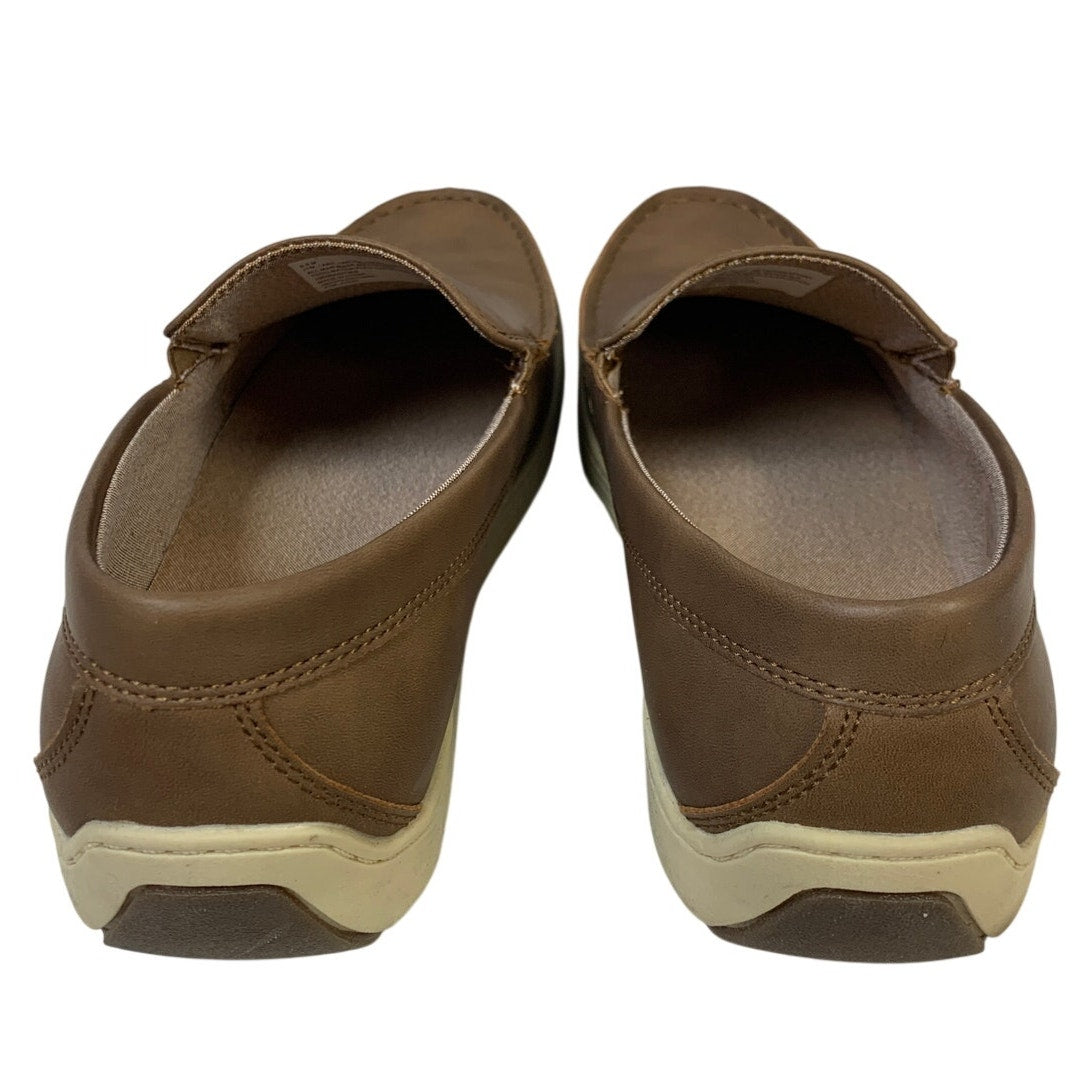 IZOD Mens Size 9.5 Tan Seapoint Slip On Loafers Round Toe Memory Foam Shoes