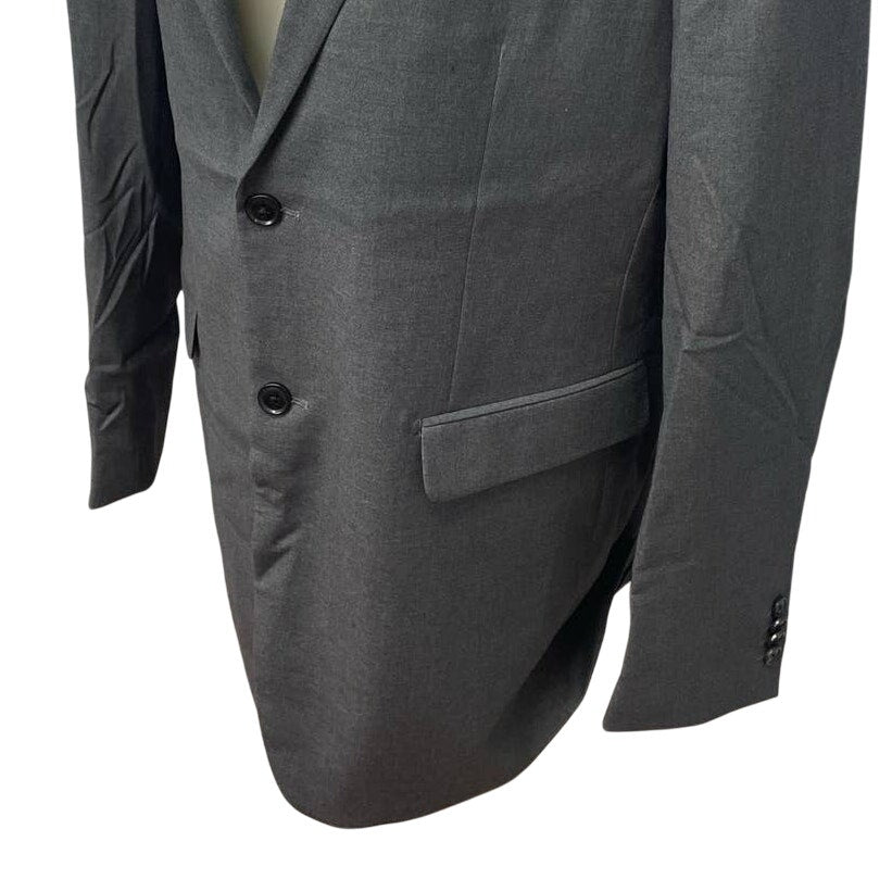 New Mens Merona Large Tall LT Long Sleeve 2 Button Gray Suit Coat Jacket Blazer