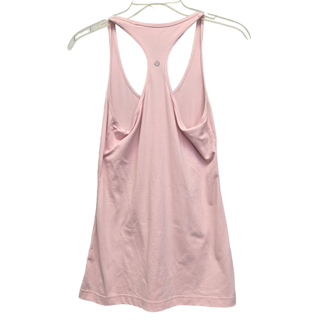 Lululemon Womens Small Baby Pink Athletic Stretchy Fitted Racerback Tank Top