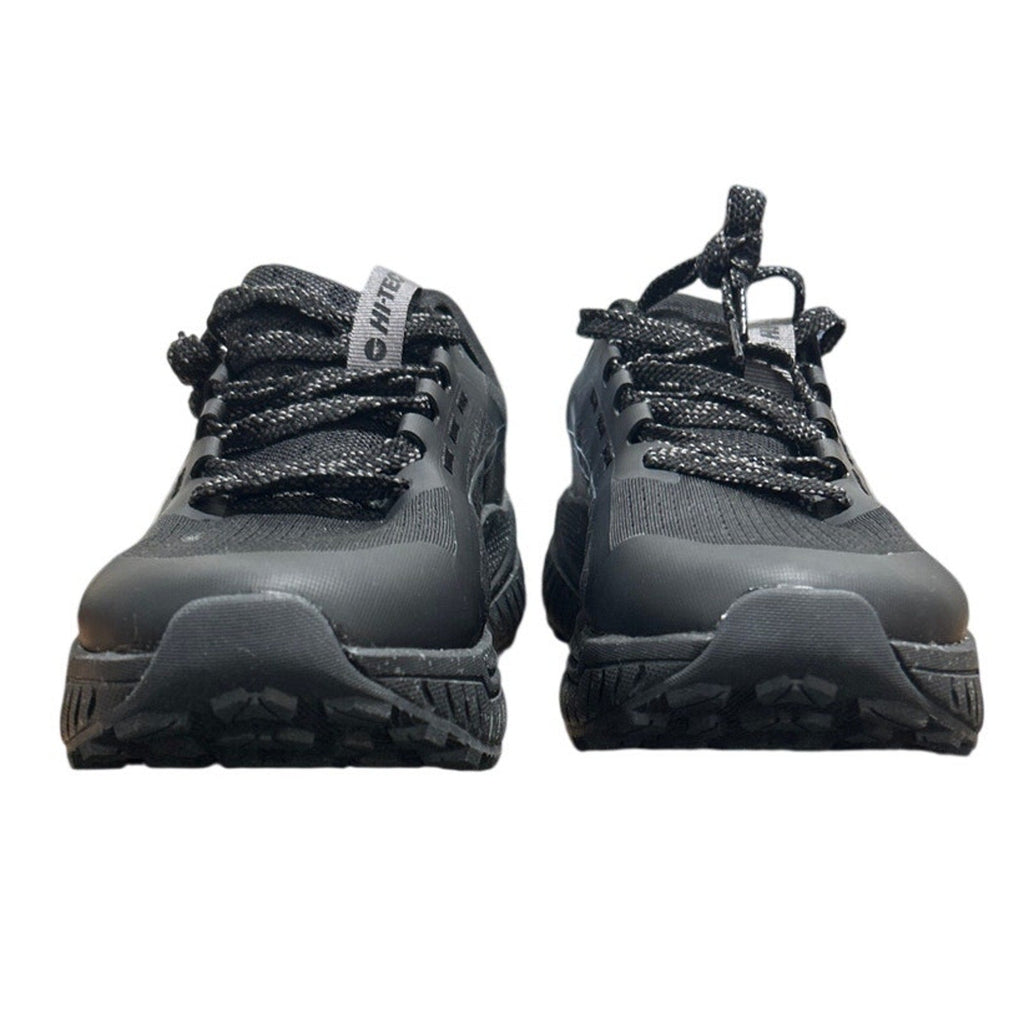 Hi-Tec Mens Size 10 Black Mesh Gray Speckled Lace Up Athletic Tennis Shoes