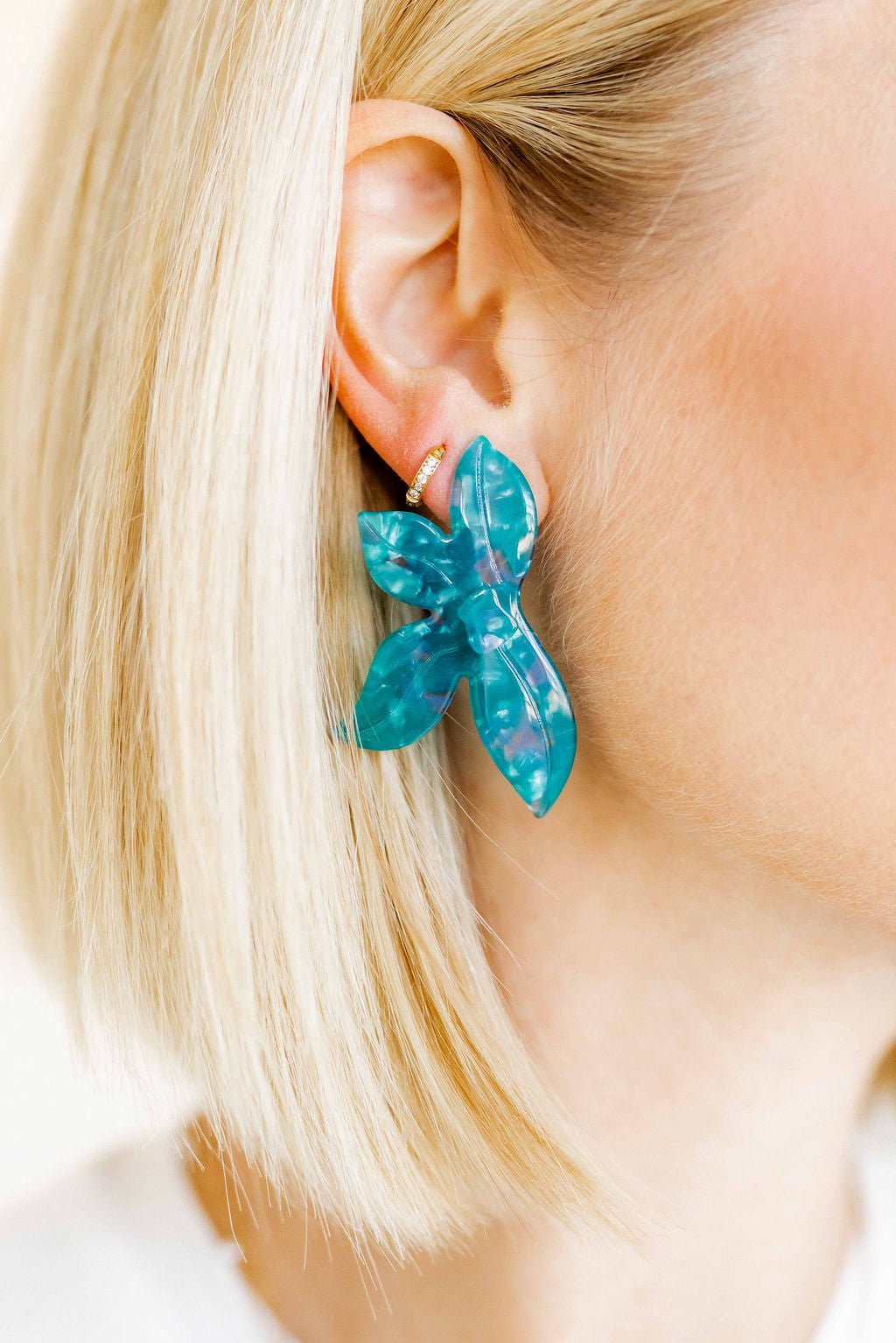 Fern Statement Earrings - Mystic Lagoon