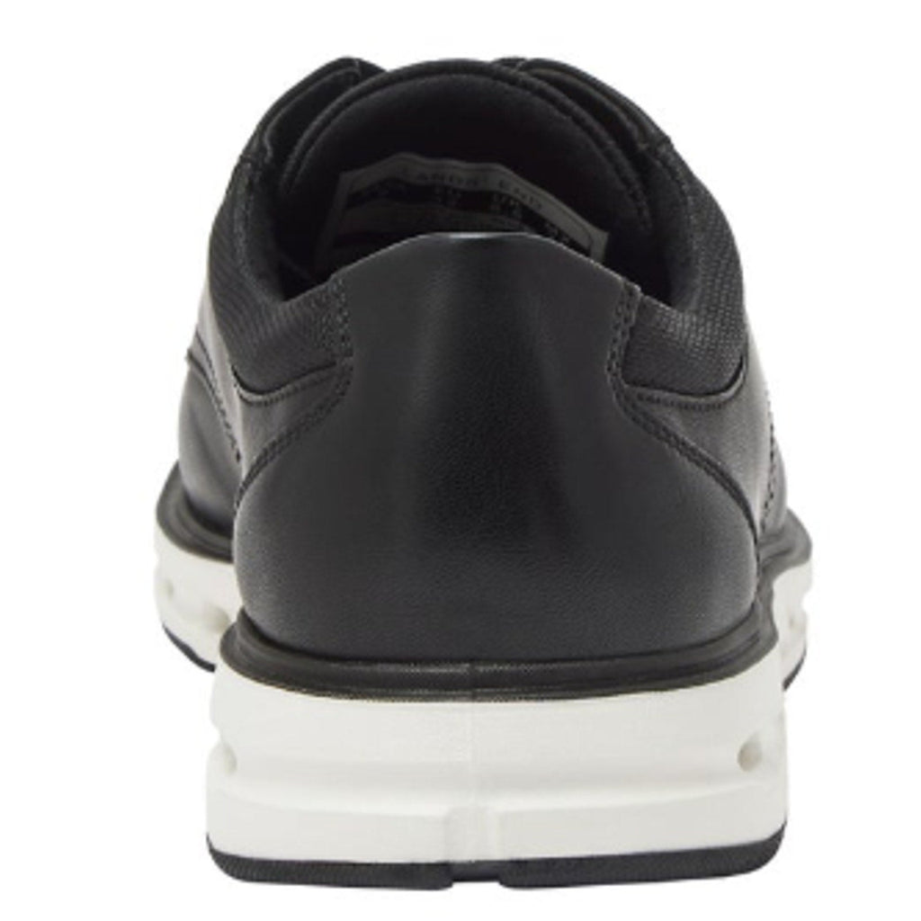 New In Box Lands End Mens Size 10 Black Faux Leather Lace Up Sport Oxford Shoes
