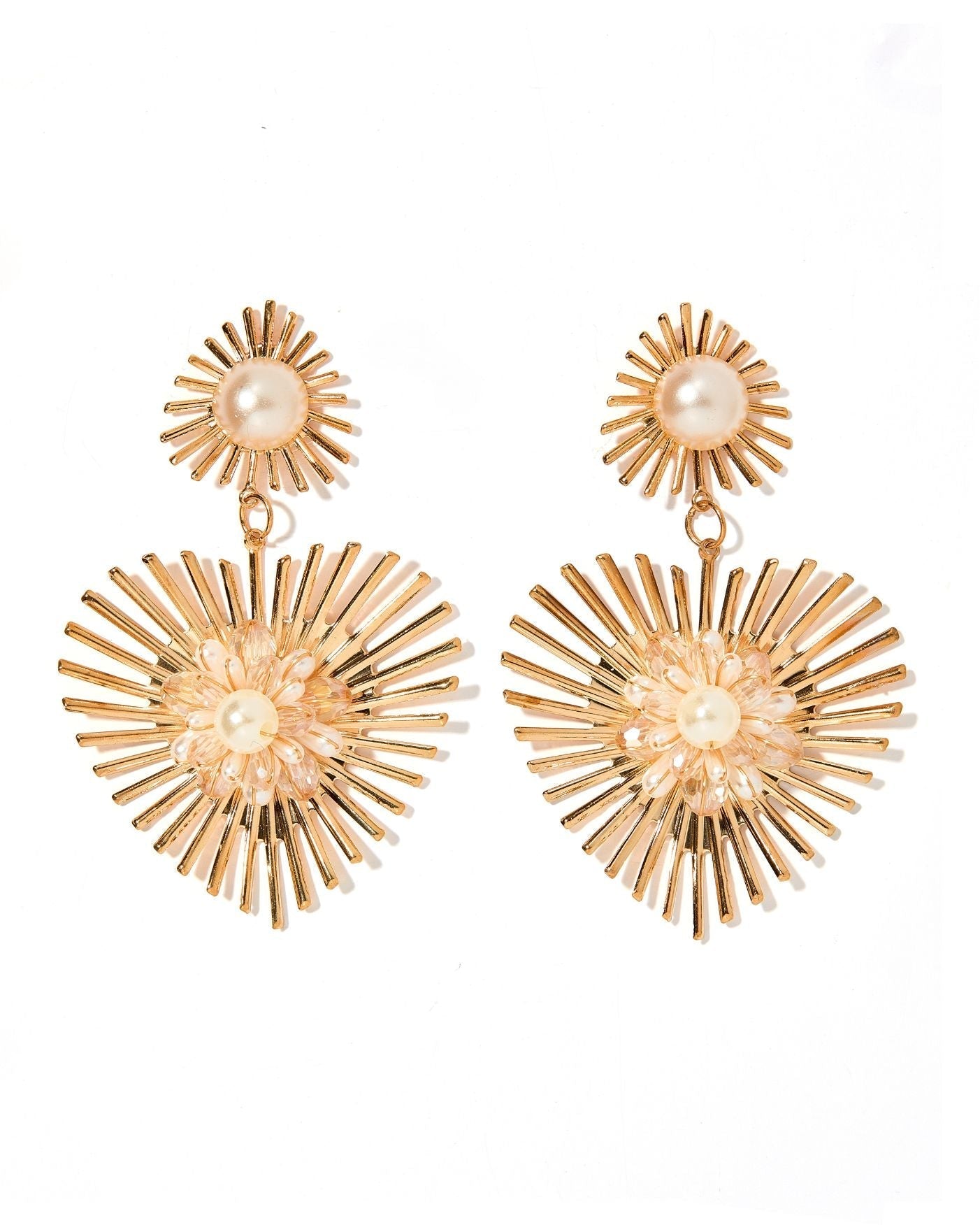 Fiona Statement Earrings - Pearl