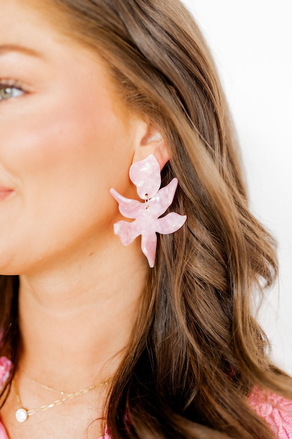Flora Statement Earrings - Ballet Slipper