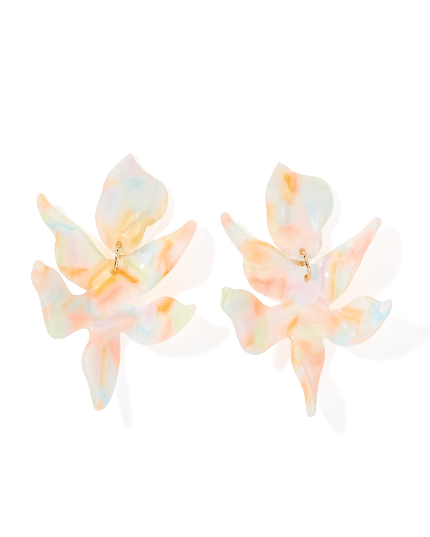 Flora Statement Earrings - Rainbow Sherbert