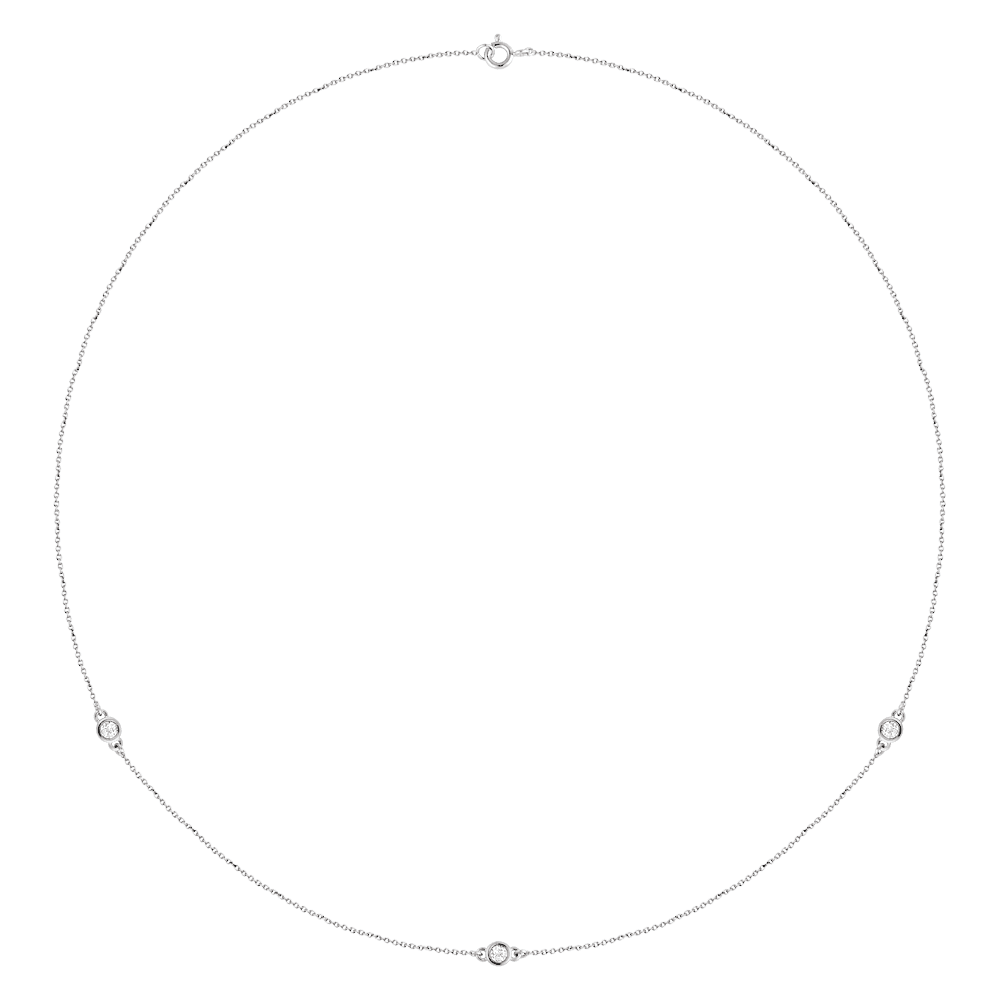 Lumière 14K Gold Diamond Station Necklace