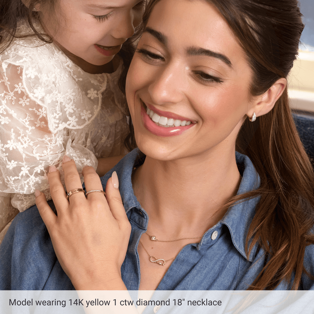Lumière 14K Gold Diamond Station Necklace