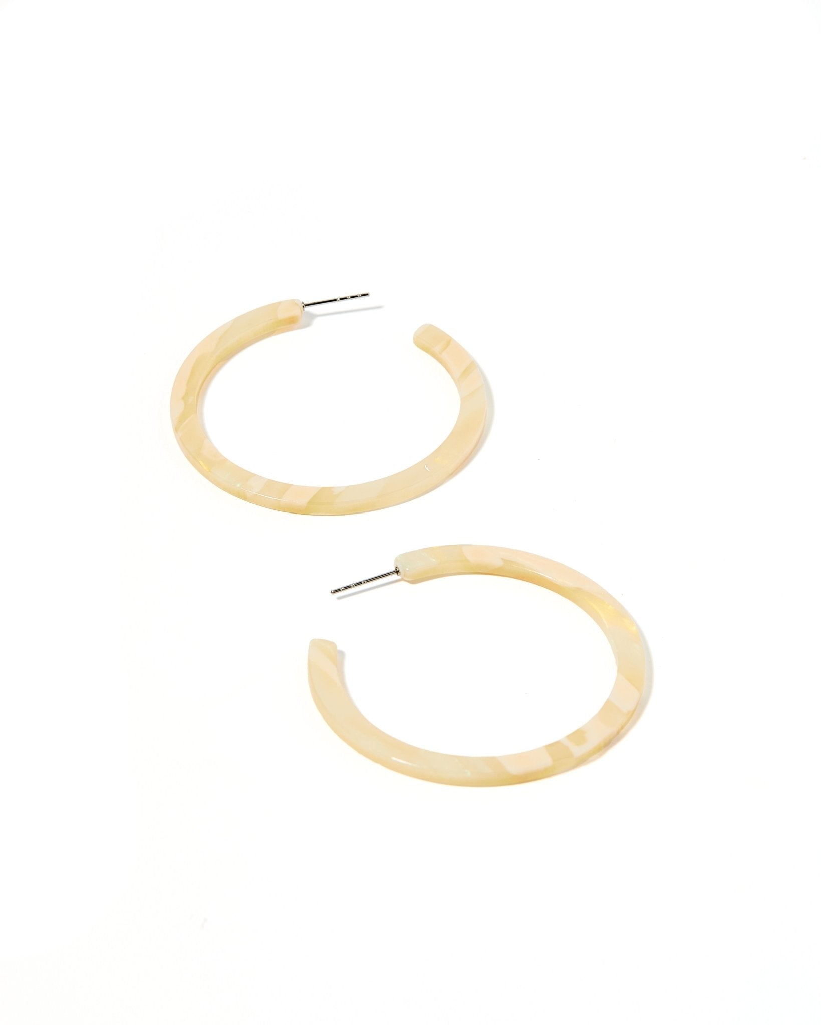 Holly Medium Hoop Earrings - Champagne Sparkle