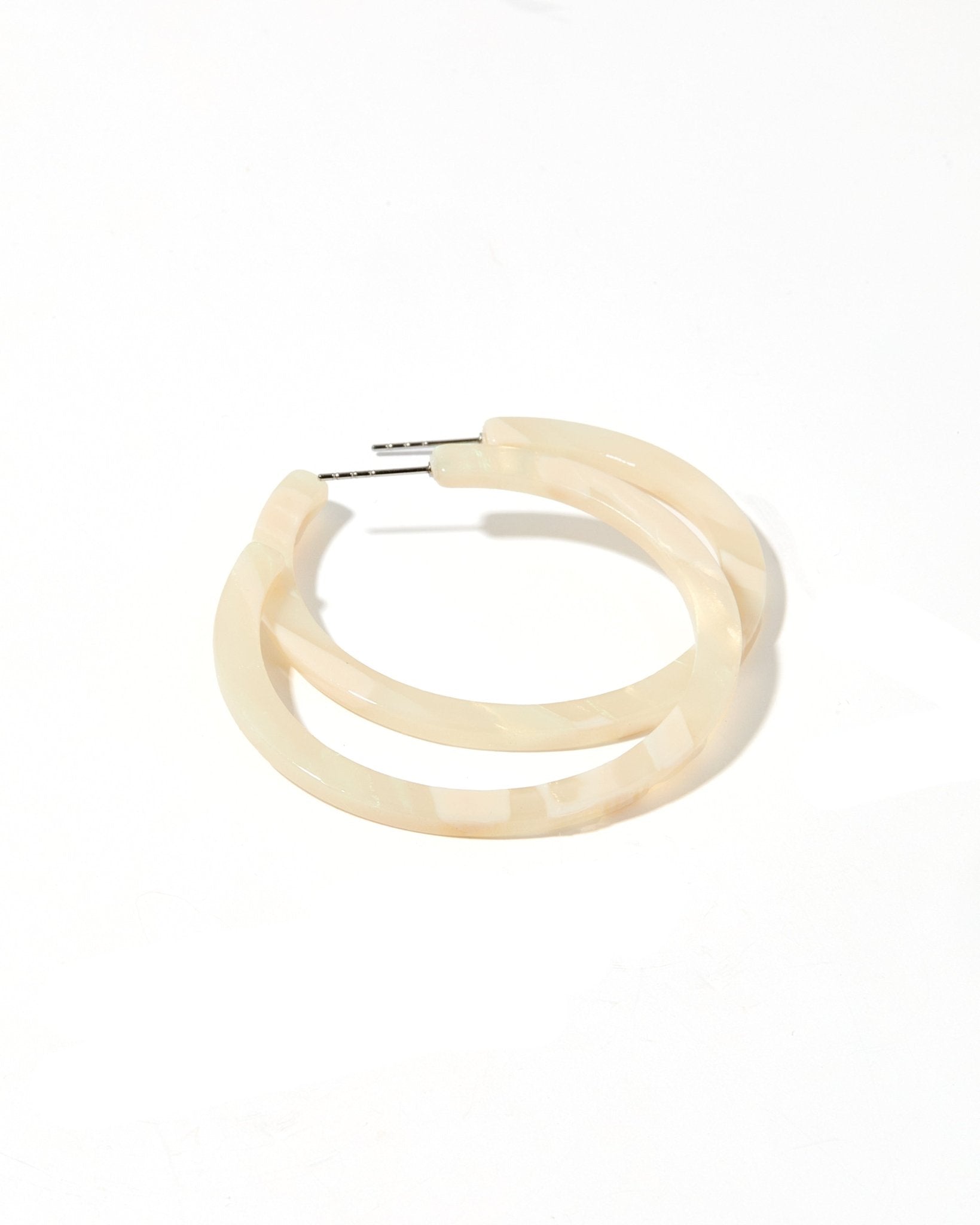 Holly Medium Hoop Earrings - Champagne Sparkle