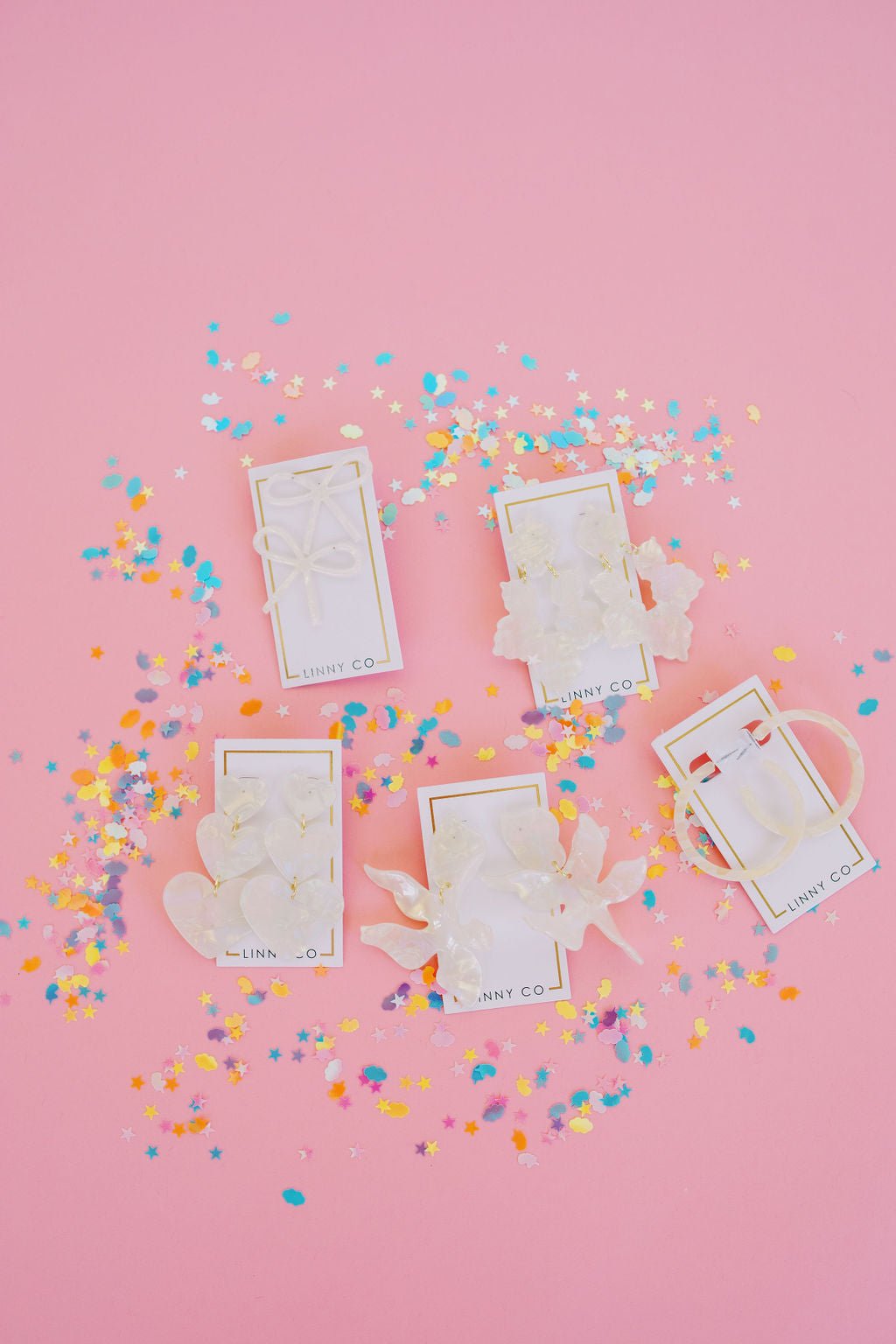Holly Medium Hoop Earrings - Champagne Sparkle