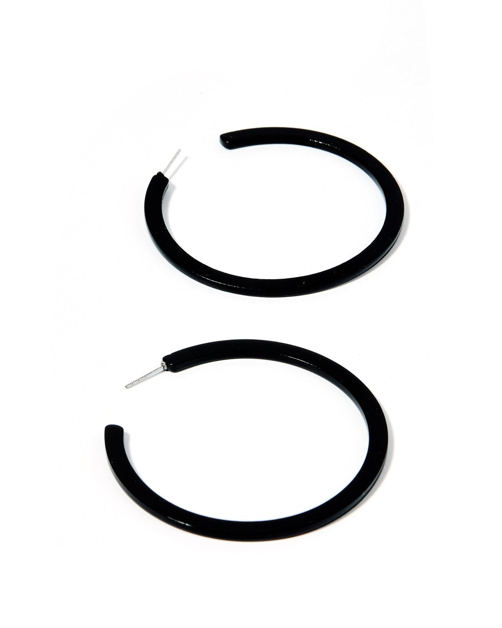 Holly Mega Hoop Earrings - True Black