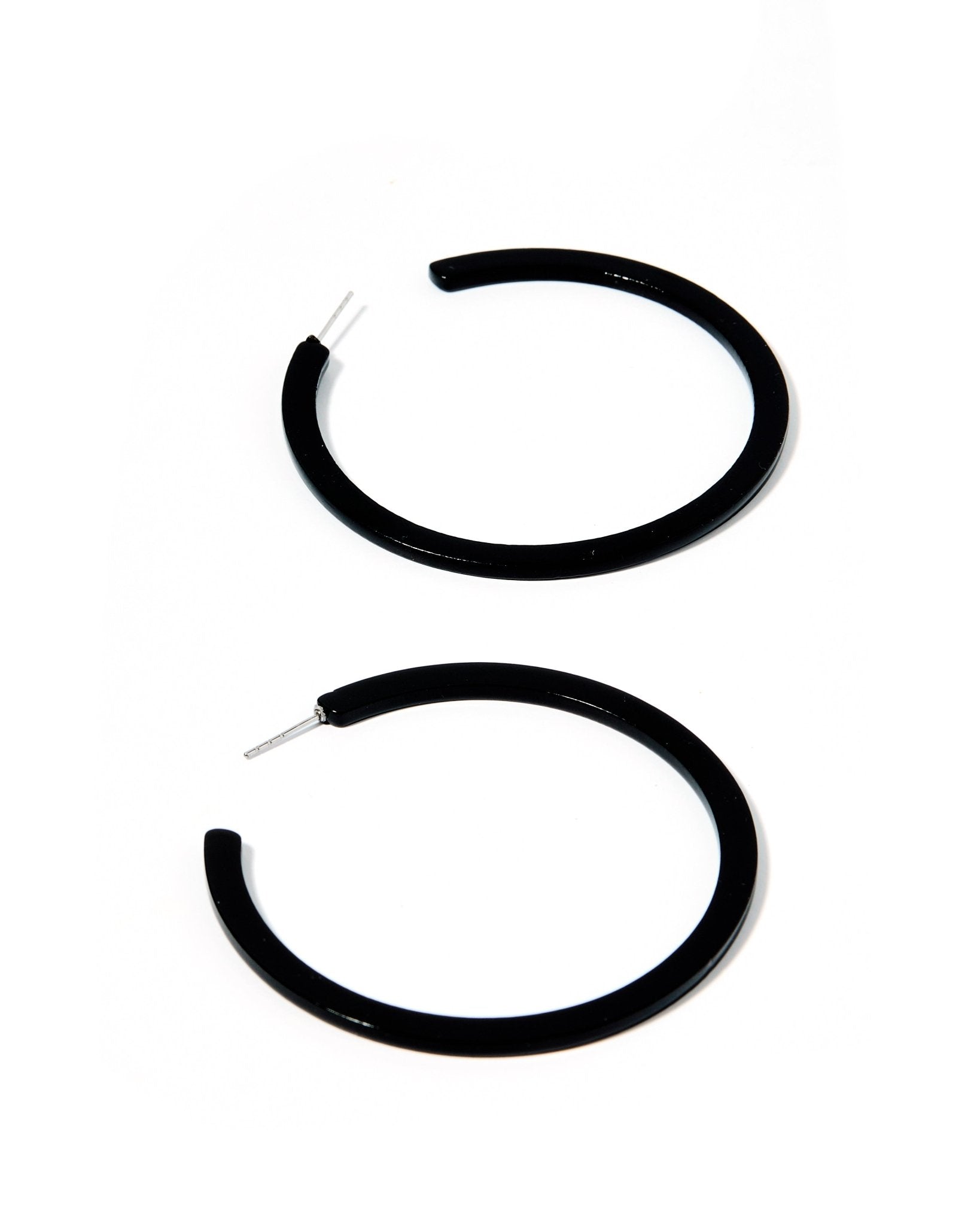 Holly Mega Hoop Earrings - True Black