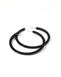 Holly Mega Hoop Earrings - True Black