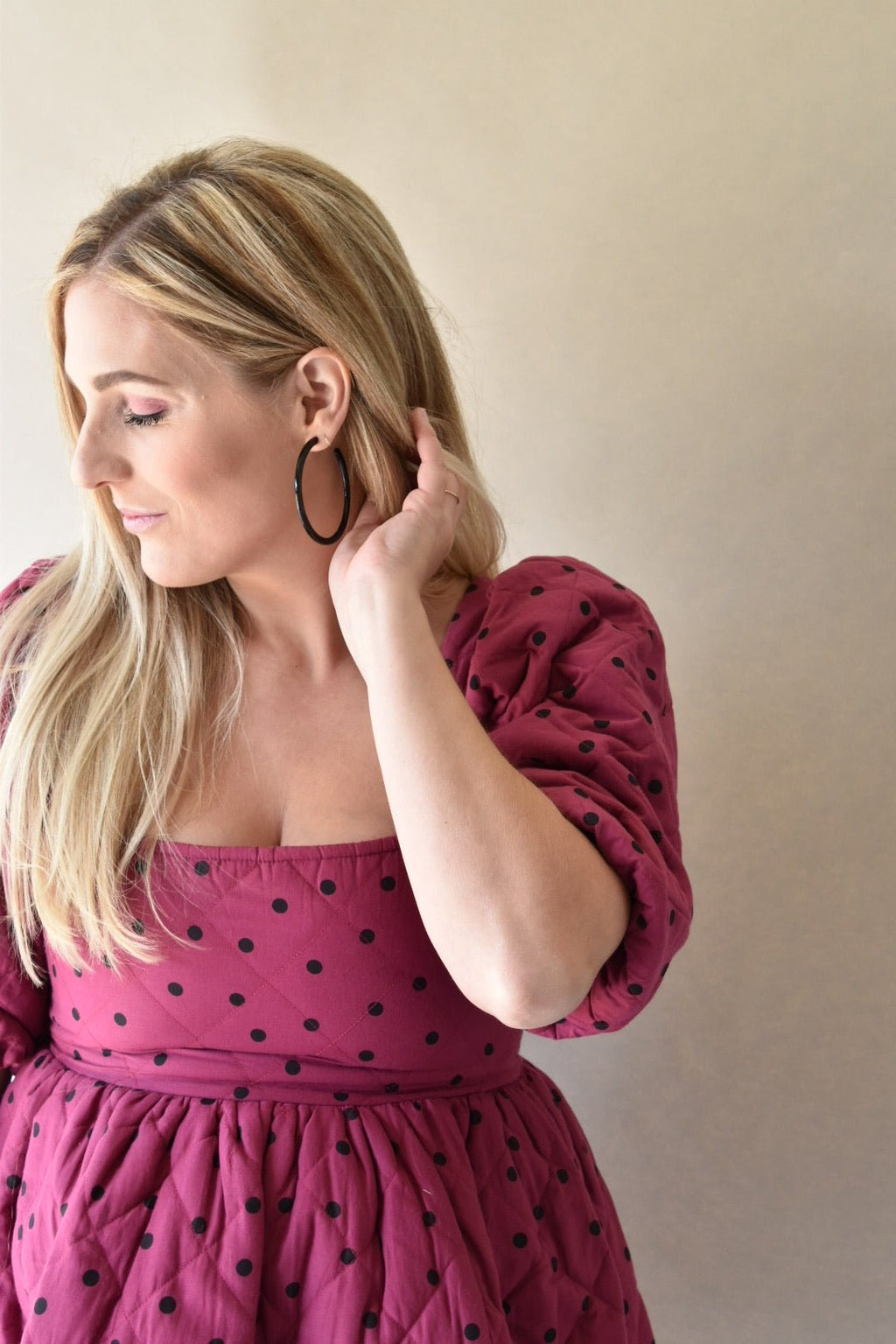 Holly Mega Hoop Earrings - True Black