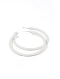 Holly Mega Hoop Earrings - True White