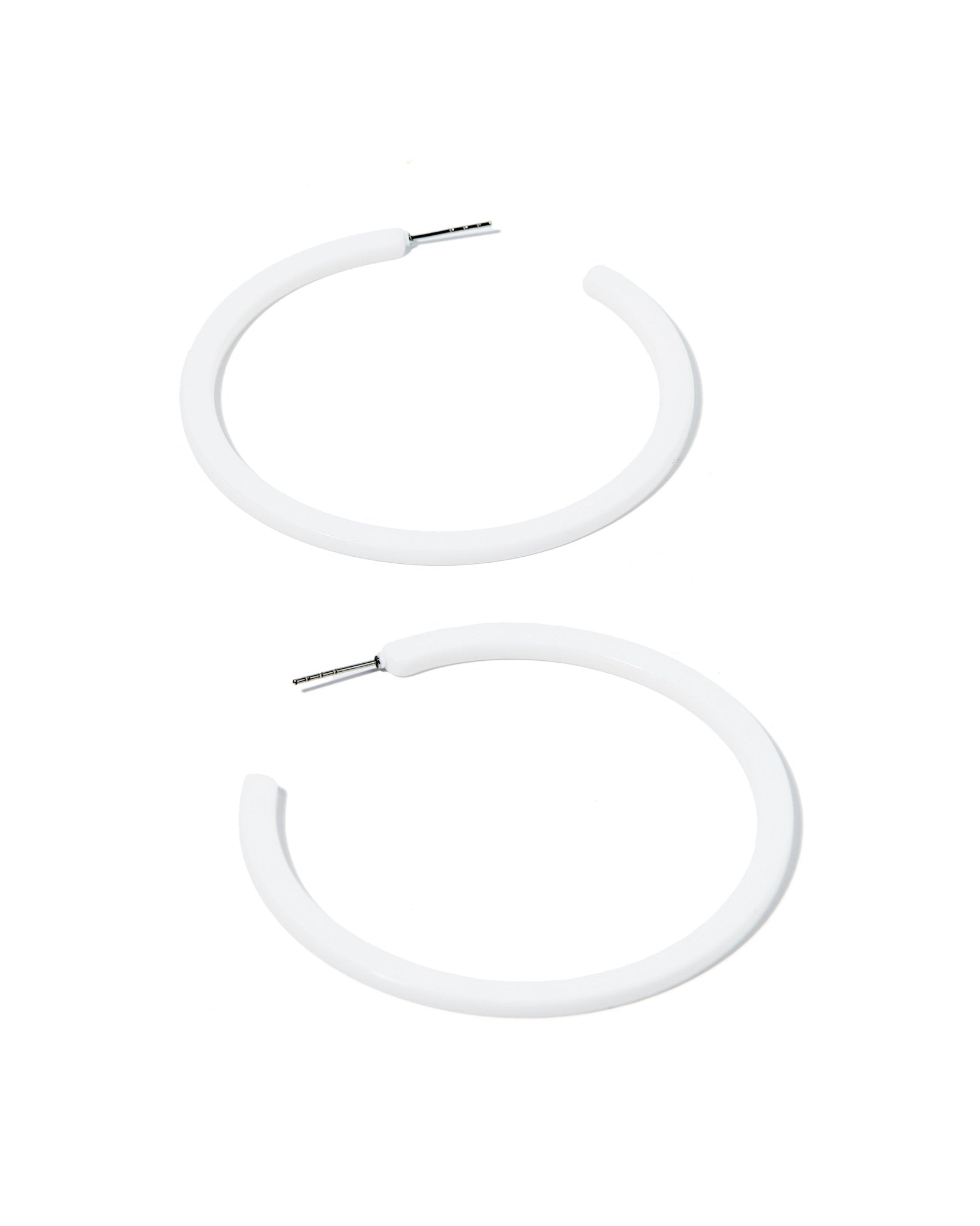 Holly Mega Hoop Earrings - True White