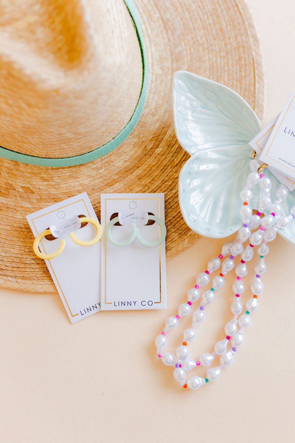 Holly Mini Hoop Earrings - Spearmint Green