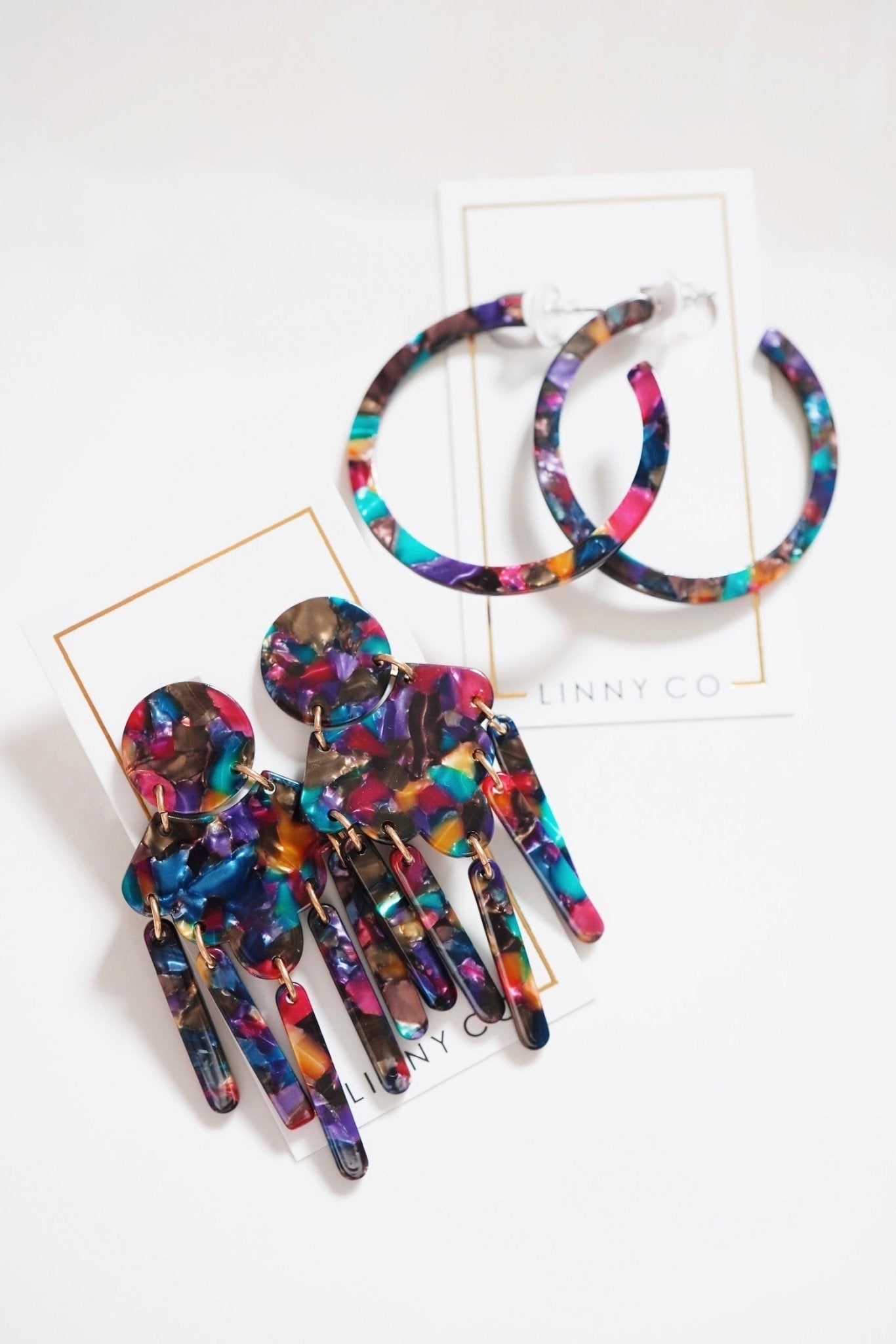 Janelle Statement Earrings - Retro Camo