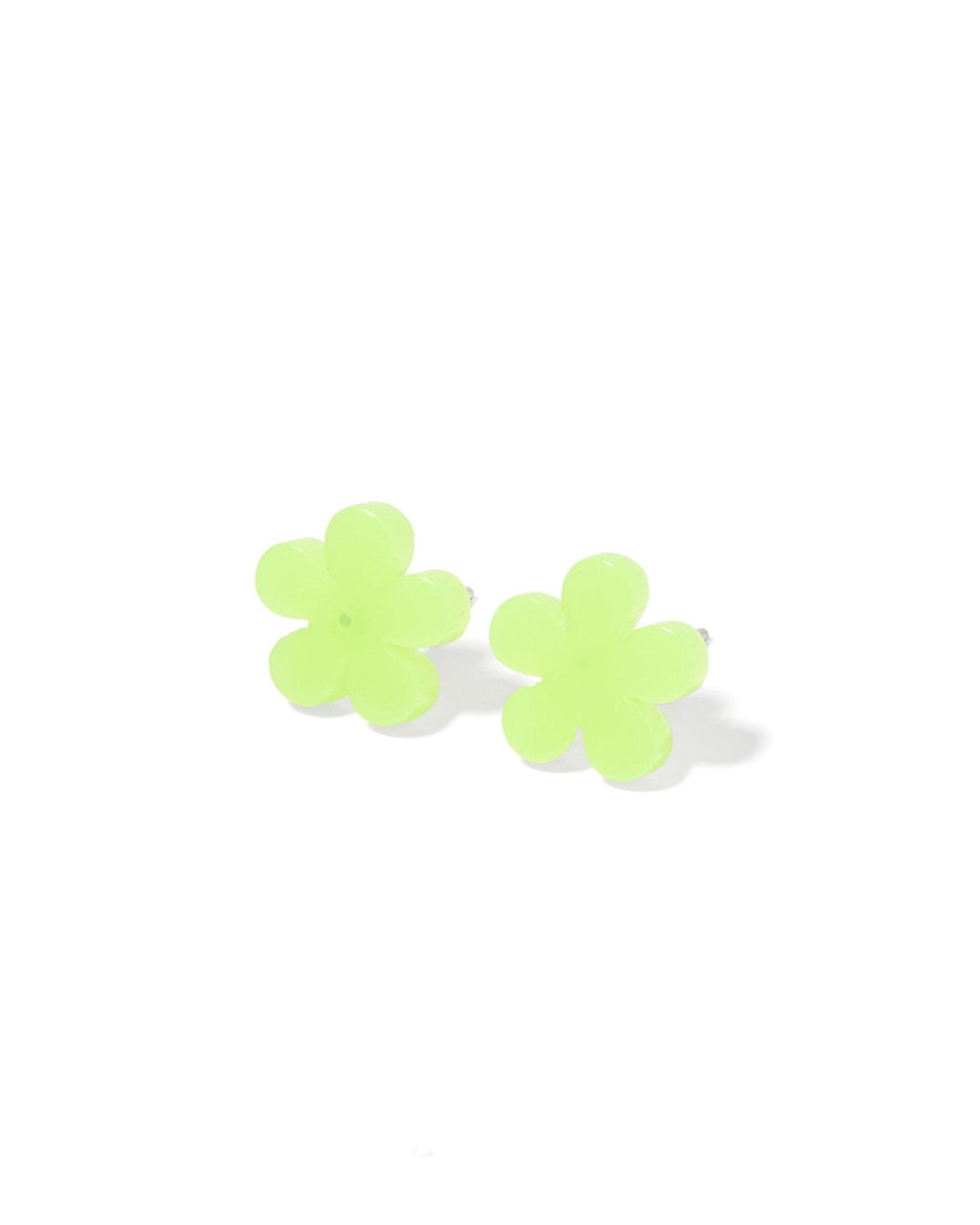 Jenna Stud Earrings - Flower Neon Yellow