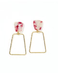 Kaelyn Statement Earrings - Maroon Camo
