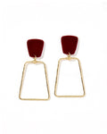 Kaelyn Statement Earrings - Maroon