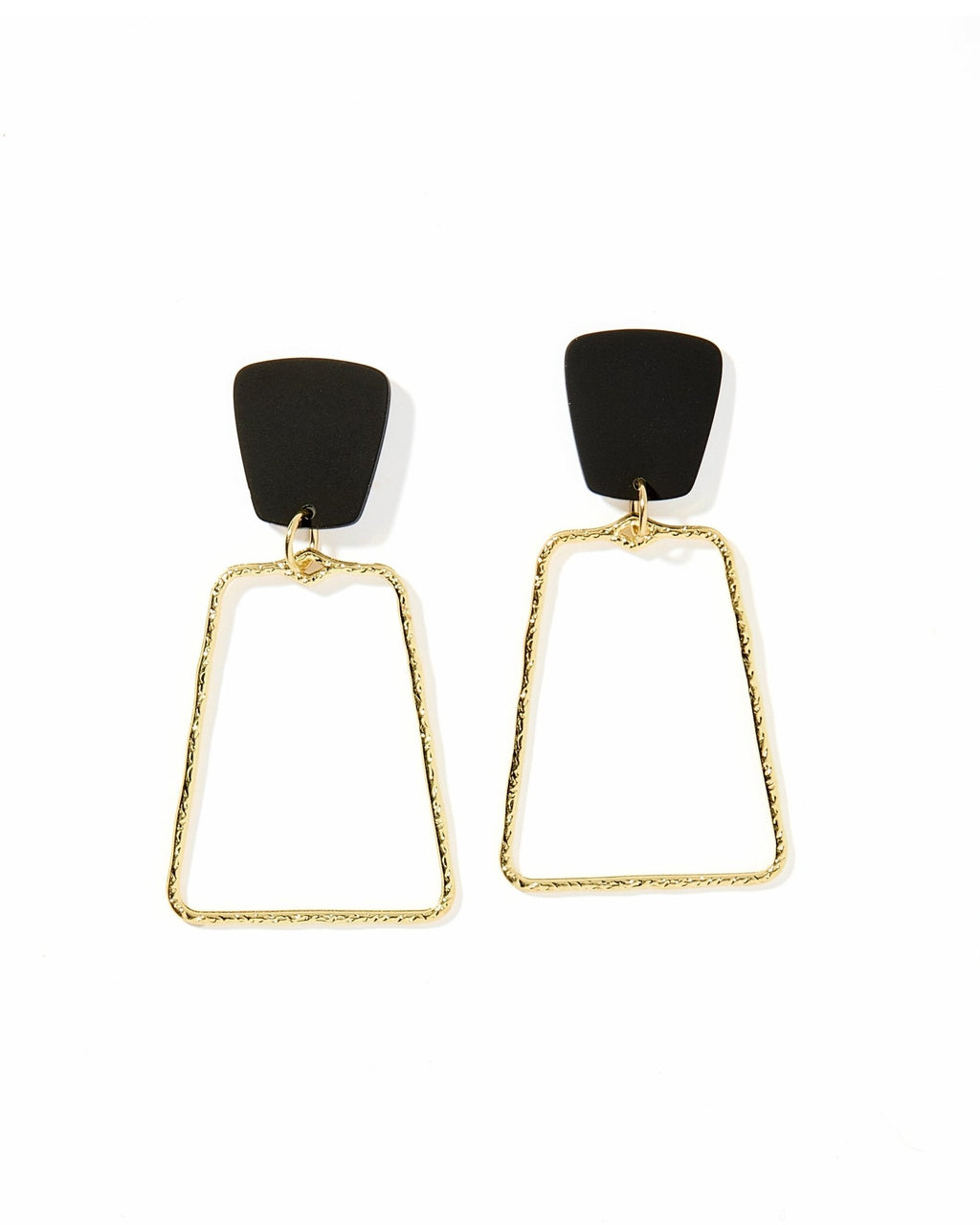 Kaelyn Statement Earrings - True Black and Gold