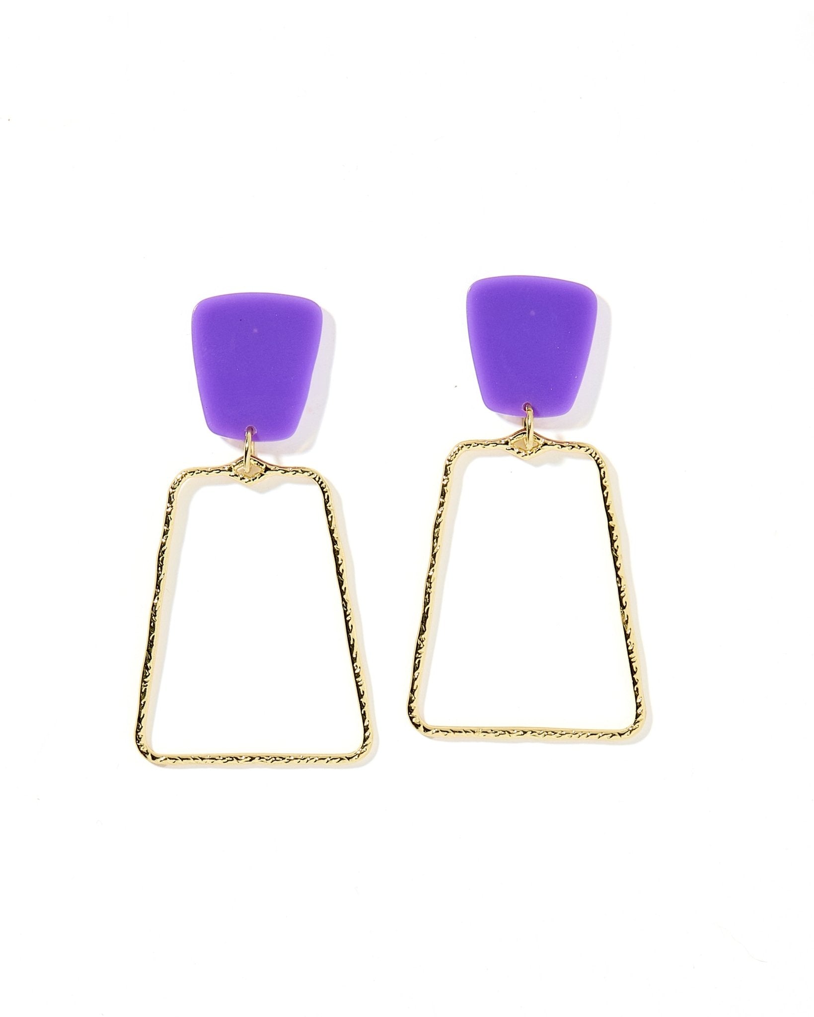Kaelyn Statement Earrings - True Purple