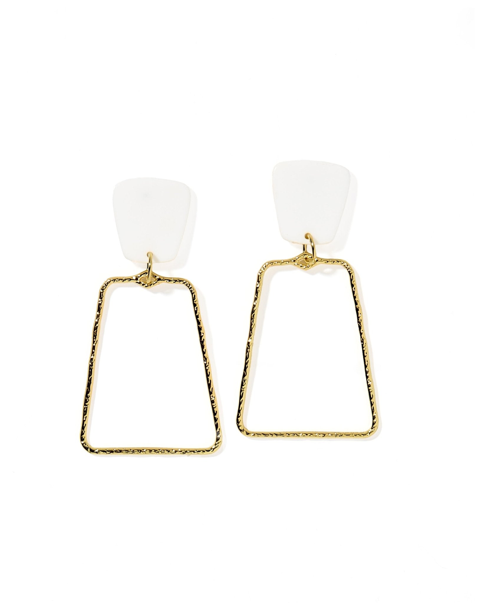 Kaelyn Statement Earrings - True White