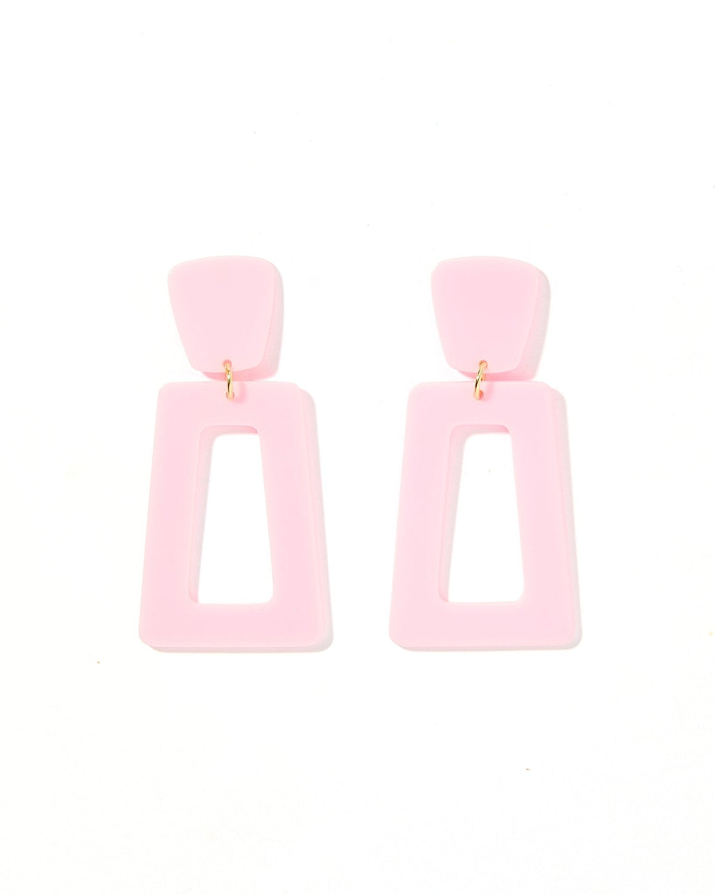 Kennedy Statement Earrings - Baby Pink