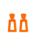 Kennedy Statement Earrings - Metallic Orange
