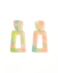 Kennedy Statement Earrings - Neon Punch