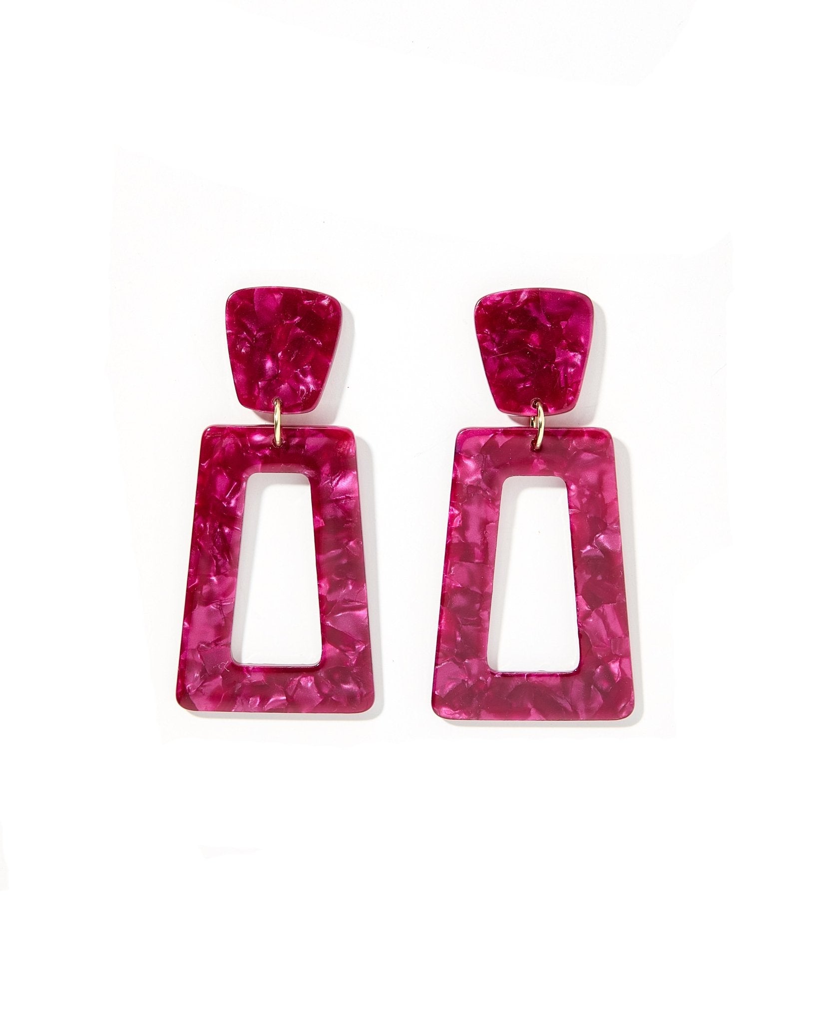 Kennedy Statement Earrings - Pinot Noir
