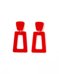 Kennedy Statement Earrings - True Red