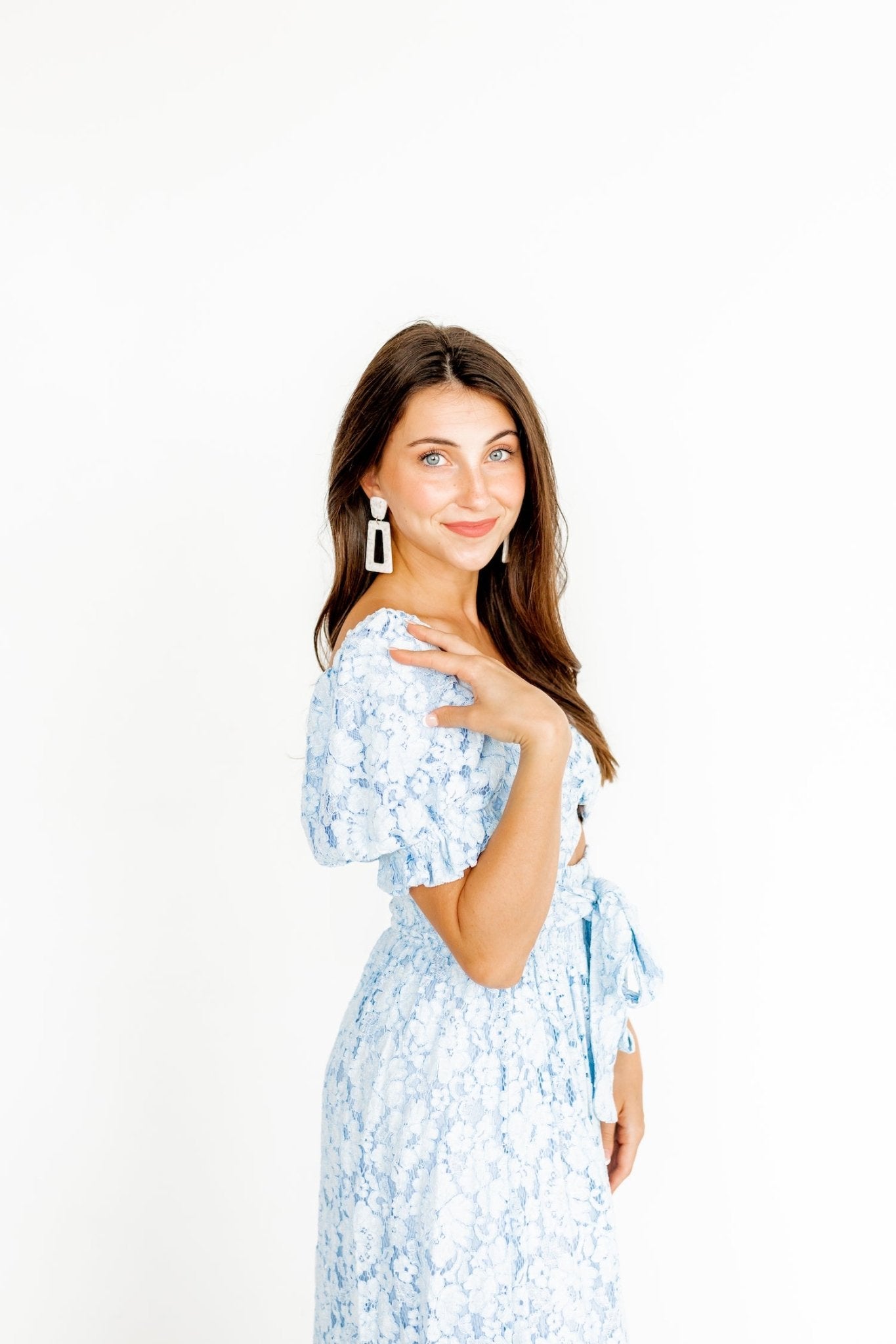 Kennedy Statement Earrings - White Shell