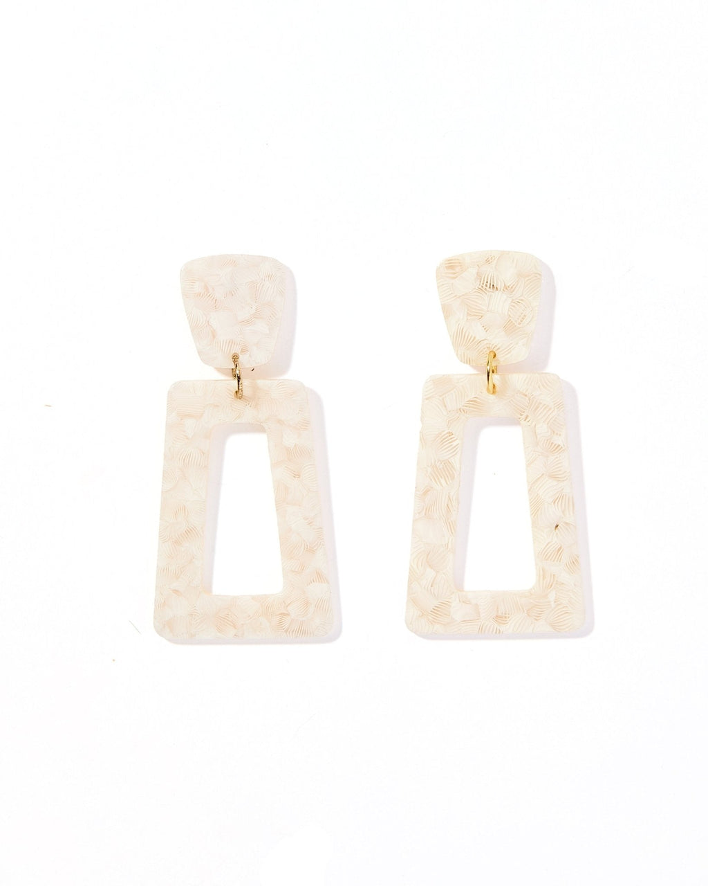 Kennedy Statement Earrings - White Shell