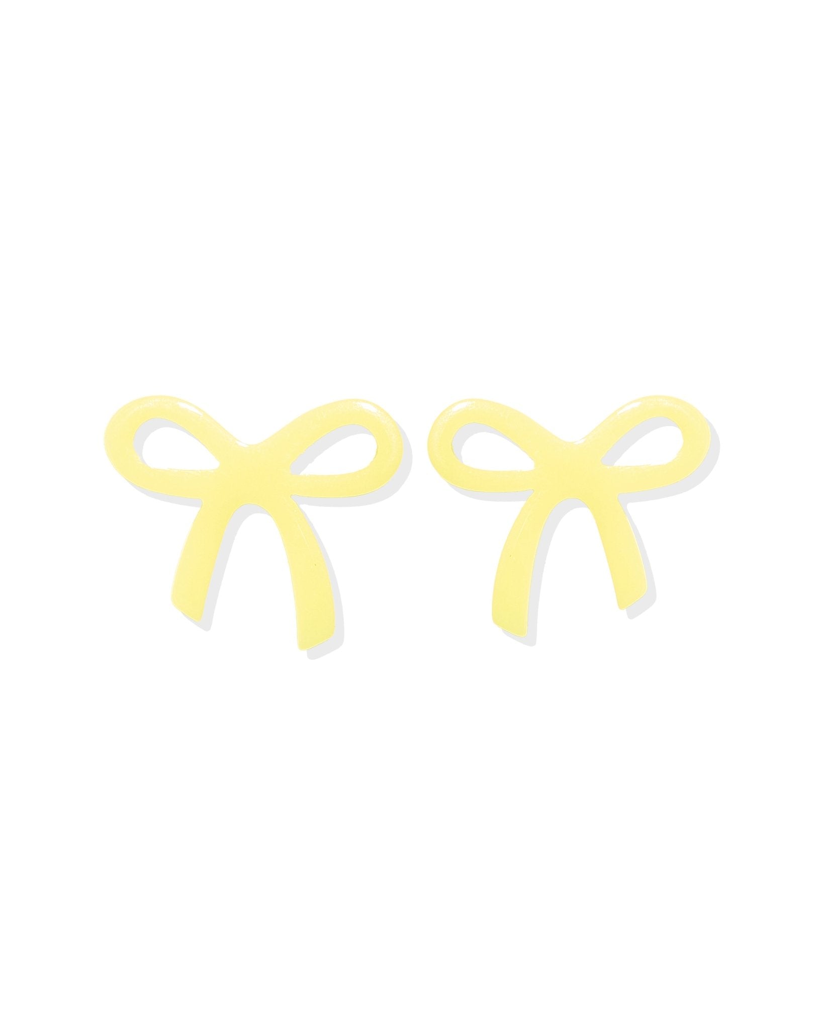 Kylie Bow Earrings - Buttercup Yellow