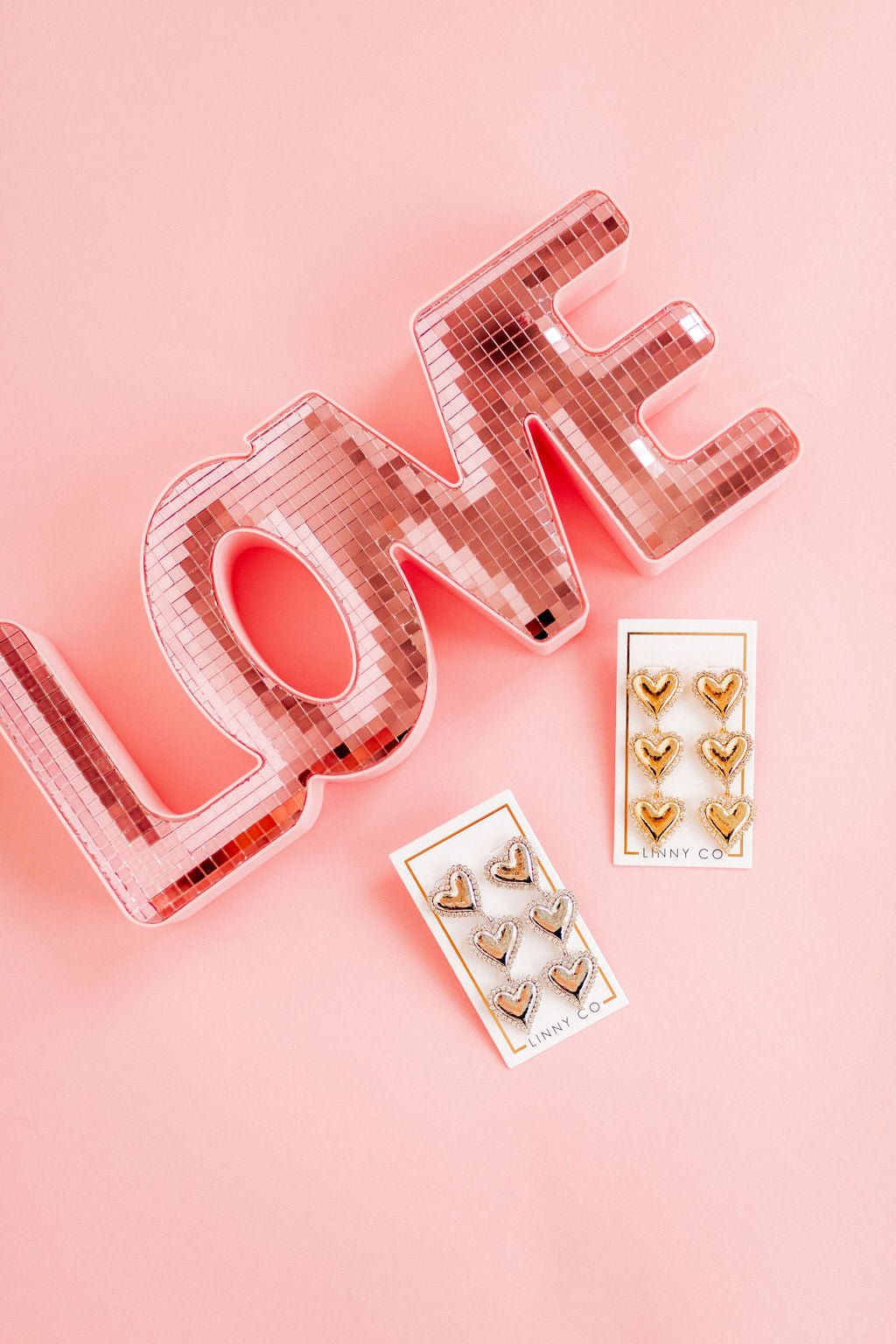 Layla Heart Statement Earrings - Gold
