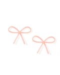 Lola Bow Earrings - Baby Pink