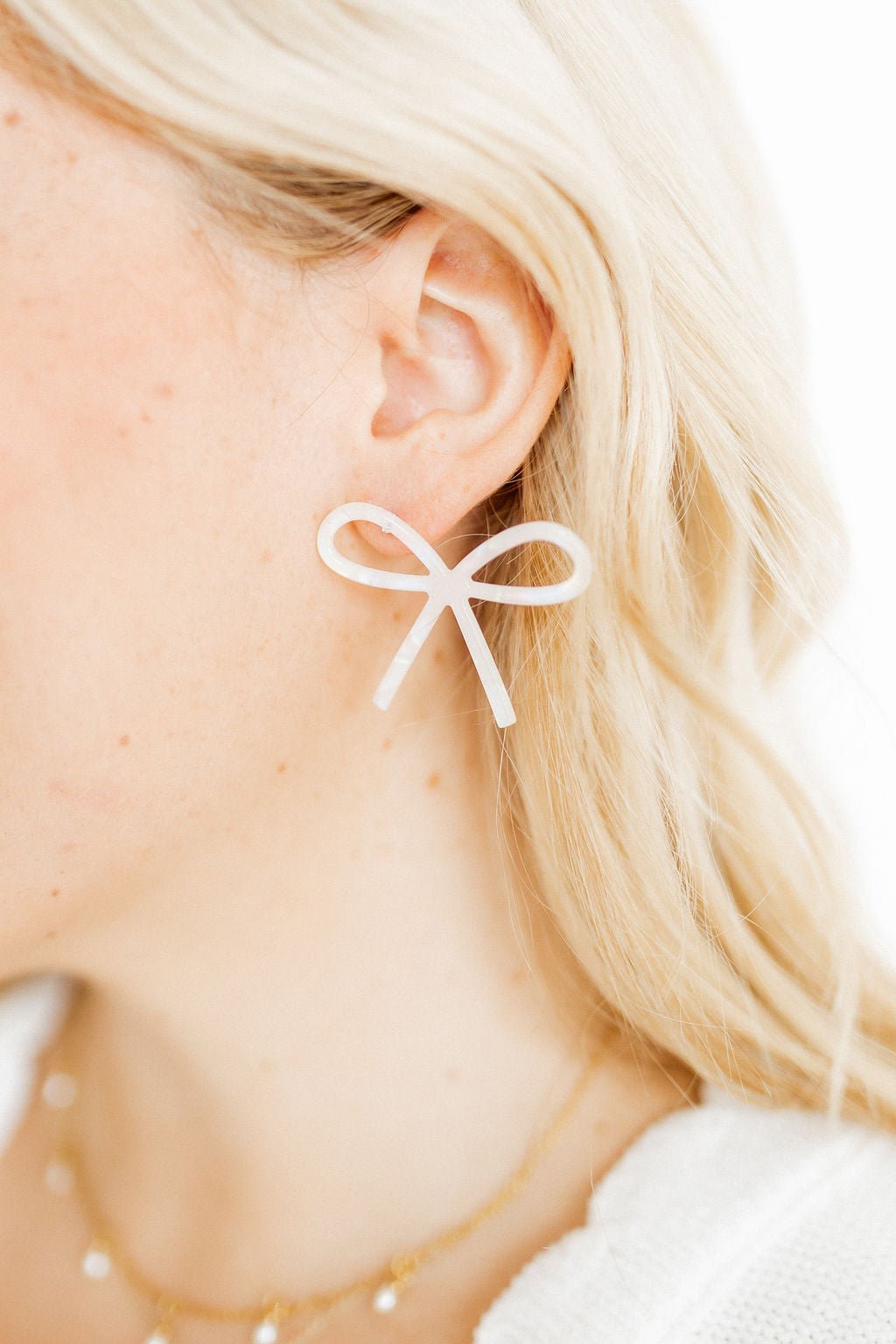 Lola Bow Earrings - Iridescent