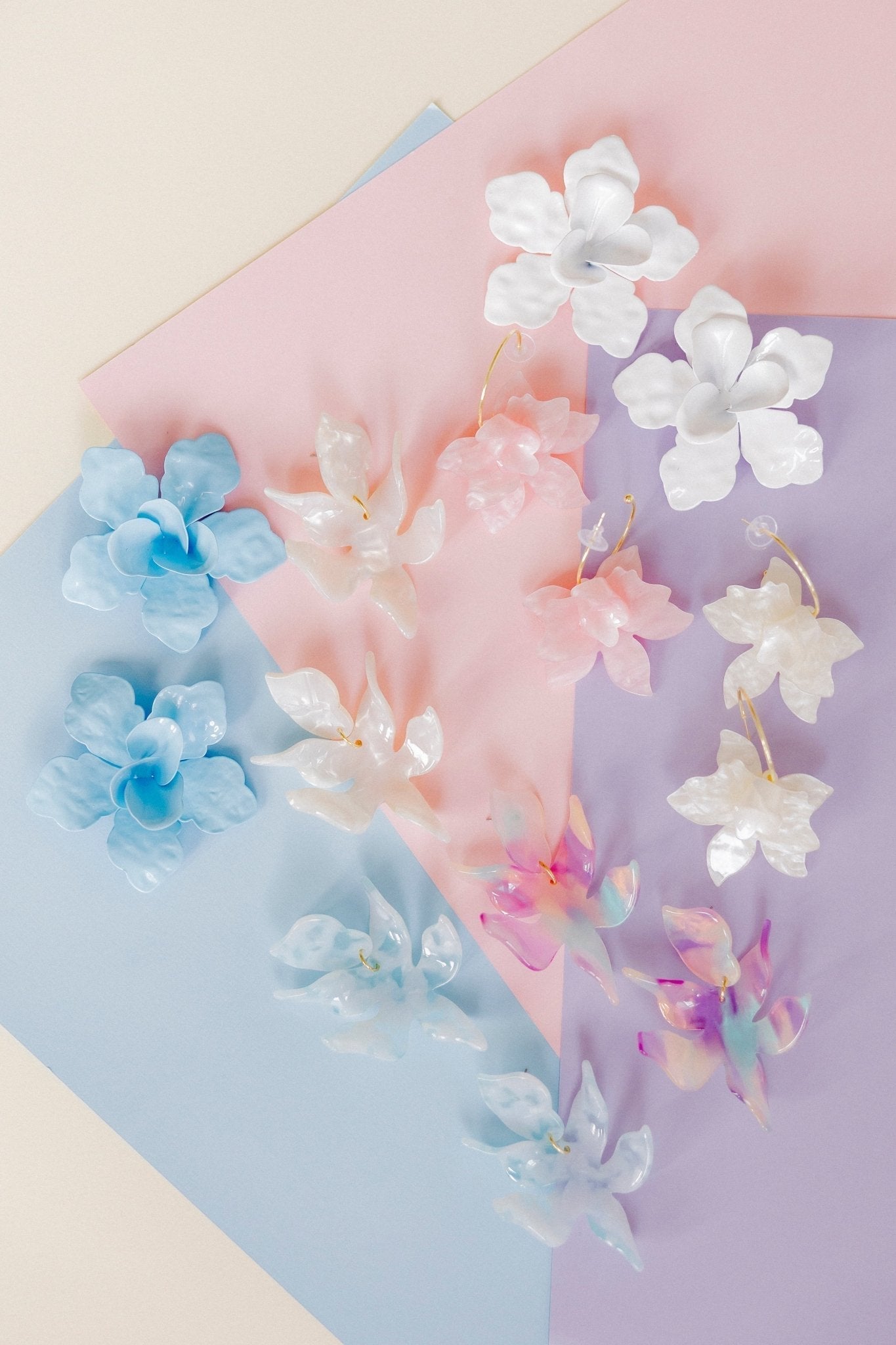 Maxine Statement Earrings - White