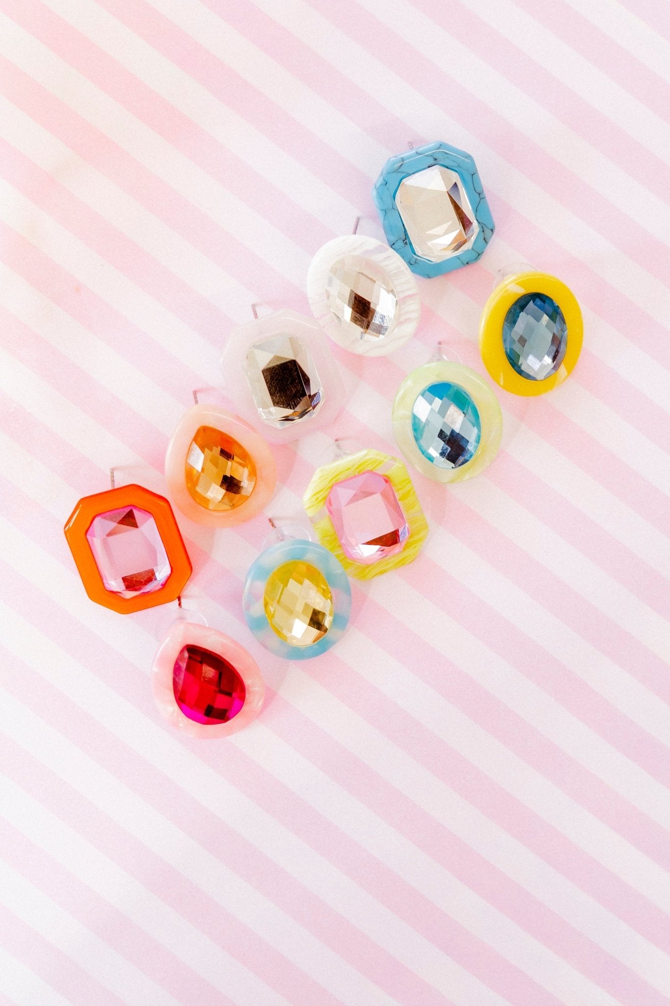 Olivia Statement Earrings Teardrop - Peach Bellini