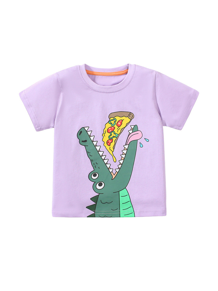 Girls’ Clothing Summer Collection – Crocodile Cartoon Children’s