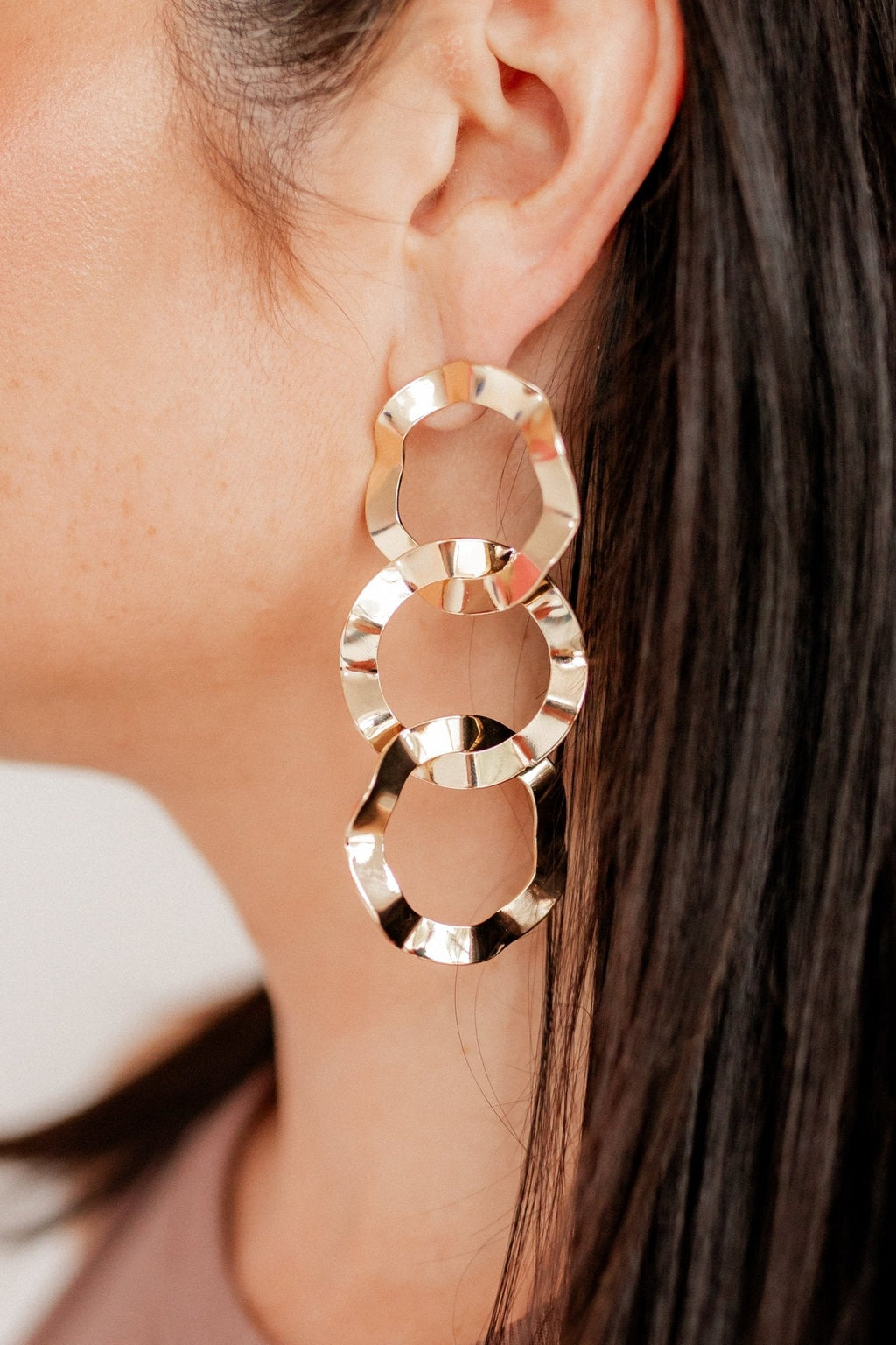 Reese Statement Earrings - Gold