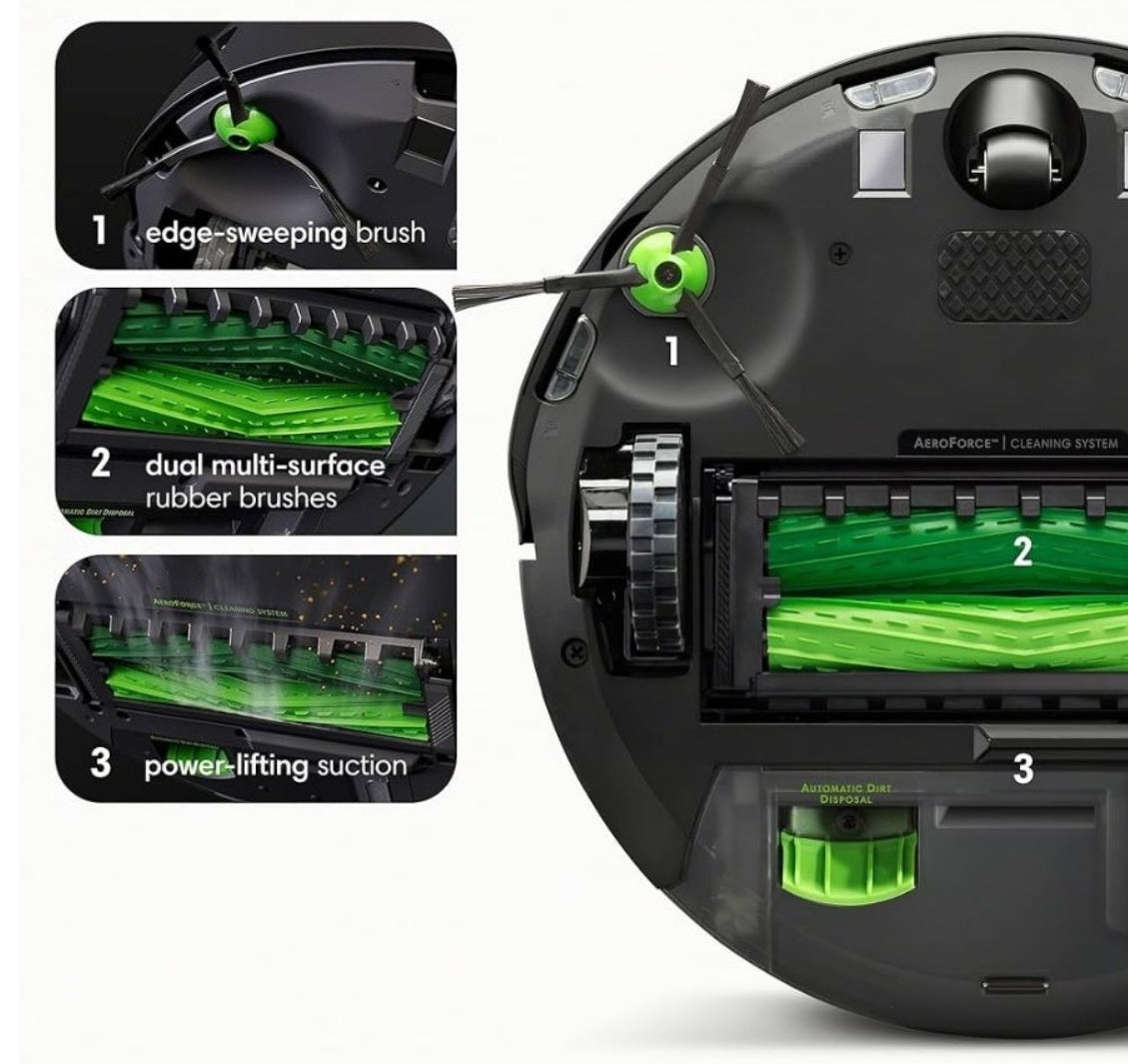 Open Box iRobot Roomba i3 + EVO (3554) Robot Vacuum - Self-Empty for Up to 60 Days, Clean by Room with Smart Mapping, Compatible with Alexa, Personali