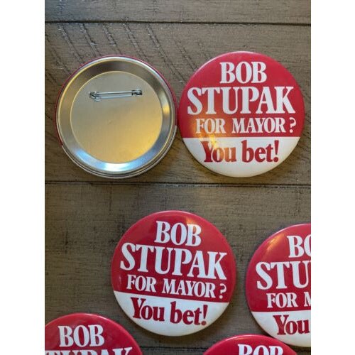 Bob Stupak For Mayor You Bet Pinback Badge You Bet 1987 Las Vegas Nevada NEW