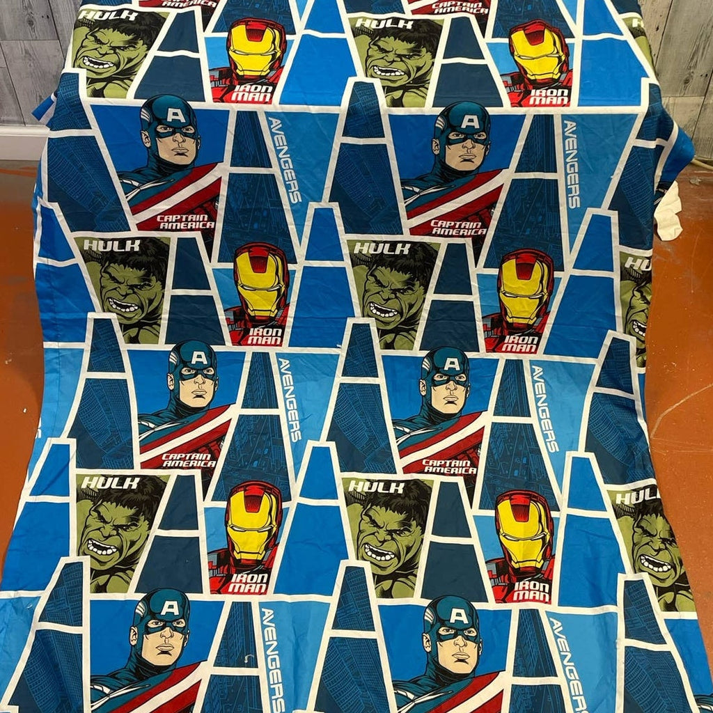 Marvel Avengers Hulk Captain America Iron Man Toddler Bed Polyester Flat Sheet