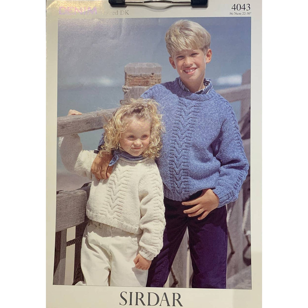 New Sirdar 4043 Denim Tweed DK Child Cardigan Double Knitting Pattern