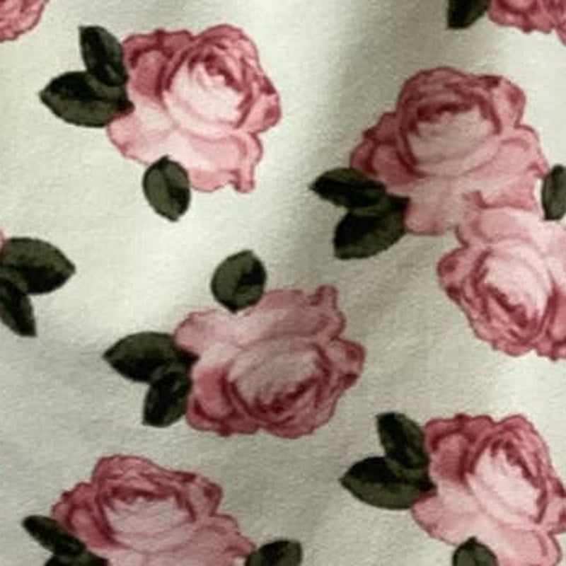 Arabella XL Rose Floral Polyester Stretchy Short Pencil Skirt Foldover Waistband