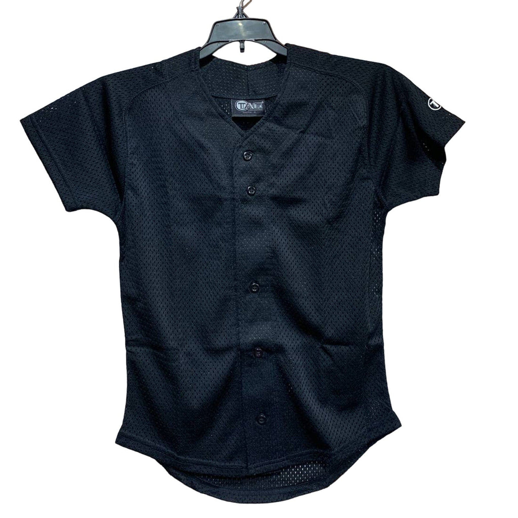 New Tag Team Uniform Youth Medium Button Down Baseball Mesh Short Sleeve Jersey