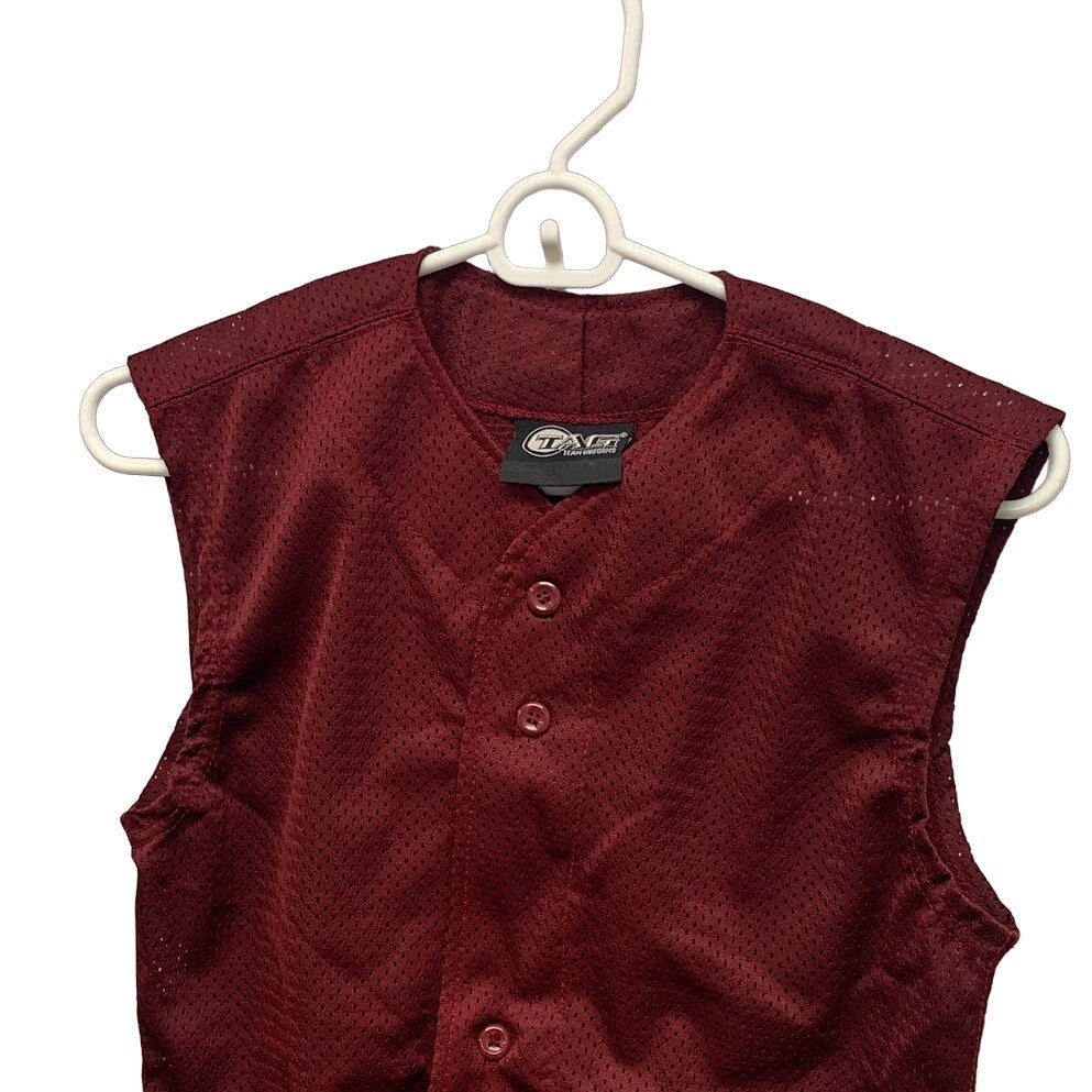 New Tag Team Youth Medium Button Down Sports Mesh Jersey Uniform Tank Top